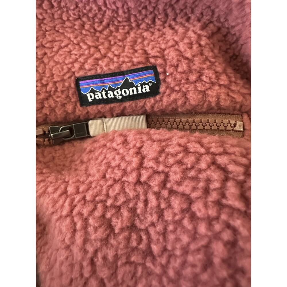 Patagonia Women’s Retro Pile Marsupial 1/2 Zip Fleece Rosehip *Company Logo Sm S - Picture 8 of 16